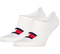 Tommy Hilfiger Tommy Uni TJ Flag Footie Socks 2P Weiß Gr 35/38