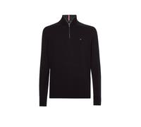 Tommy Hilfiger Herren PIMA ORG CTN Cashmere Zip Mock MW0MW28049 Halbzip-Sweater, Schwarz (Black), XL