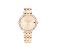 Tommy Hilfiger Uhr mit DREI-Zeiger-Quarzwerk für Damen mit Roségoldfarbenes Edelstahlarmband - 1782721