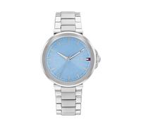 Quarzuhr TOMMY HILFIGER "Lori", edelstahlfarben, blau, Armbanduhren, Damen, Armbanduhr, Damenuhr, Edelstahlarmband, analog (83376600-0) edelstahlfarben, blau
