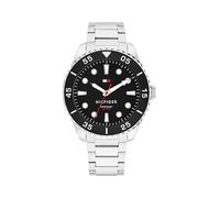 Tommy Hilfiger Uhr mit DREI-Zeiger-Quarzwerkfür Herren mit Silbernes Edelstahlarmband - 1792203