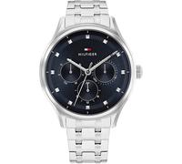 Tommy Hilfiger Damenuhr Gianna 1782749 Quarz 38 mm Silber/Dunkelblau Edelstahlarmband