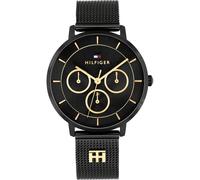 Multifunktionsuhr TOMMY HILFIGER "Tea", schwarz, Armbanduhren, Damen, Quarzuhr, Armbanduhr, Damenuhr, Edelstahlarmband, analog (45124329-0) schwarz