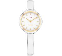 Quarzuhr TOMMY HILFIGER "Demi Bangle", silberfarben, Armbanduhren, Damen, Quarzuhr, Armbanduhr, Damenuhr, Edelstahlarmband, analog (29401915-0) silberfarben