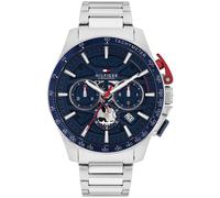 Tommy Hilfiger Bank 44mm Uhr One Size Silver / Blue Skeleton