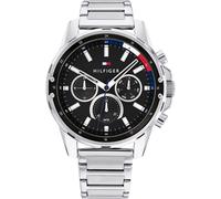 Tommy Hilfiger Multi Zifferblatt Quarz Uhr für Herren mit Silbernes Edelstahlarmband - 1791936