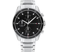 Tommy Hilfiger Multi Zifferblatt Quarz Uhr für Herren mit Silbernes Edelstahlarmband - 1791835