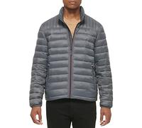 Tommy Hilfiger Ultra Loft Pufferjacke für Herren, leicht verstaubar, in den Größen Standard, Groß und Hochgewachsen, Dunkelgrau, 5XL Große Größen