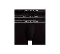 Boxer "3P BOXER BRIEF", Herren, Gr. M (50), 3 Stk., schwarz, Jersey, Obermaterial: 95% Baumwolle, 5% Elasthan, TOMMY HILFIGER UNDERWEAR, unifarben, körpernah, Unterhosen, mit längerem Bein (91434242-M