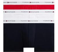 Tommy Hilfiger Herren SIGNATURE CTN ESS 3er-Pack Trunks - Desert Sky/Weiß/Primary Red - Größe M