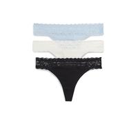 Tommy Hilfiger Underwear 3 Stk. Körpernahe Passform mit elastischem Spitzenbund (64556061-L) breezy blau, ivory, schwarz