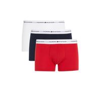 Tommy Hilfiger Herren SIGNATURE CTN ESS 3er-Pack Trunks - Desert Sky/Weiß/Primary Red - XL