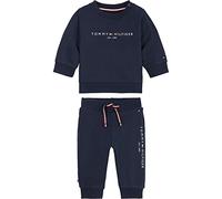 Tommy Hilfiger Unisex Baby Essential Crewsuit Kn0kn01485 2-Teiler, Blau (Twilight Navy), 62 EU
