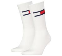 Tommy Hilfiger Unisex Crew Socken, Weiß, 39-42 EU