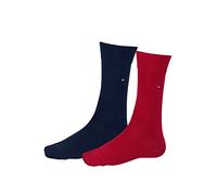 TOMMY HILFIGER Kinder Socken, 2er Pack - Basic, TH, 23-42, einfarbig Blau/Rot 35-38