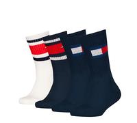 Tommy Hilfiger Unisex Kinder Flag & Sport Stripe Classic Sock, Navy, 39-42 EU