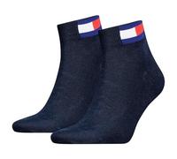 Tommy Hilfiger Unisex Quarter Socken, Marineblau, 35/38 (2er Pack)