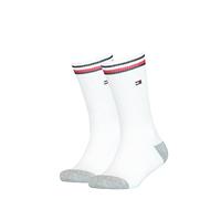 Tommy Hilfiger Unisex Sock Crew Sock, Weiß, 43-46