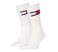 Tommy Hilfiger Unisex Crew Socken, Weiß, 43-46 EU