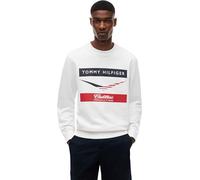 Tommy Hilfiger Unisex Sweatshirt TH X Cadillac F1 Chevron Crewneck aus Baumwolle, Weiß (White), L