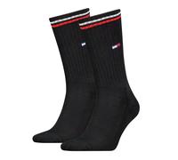 Tommy Hilfiger Unisex Crew-Socken Schwarz Größe 43/46 – 2er-Pack