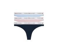 String, Damen, Gr. L (40), 3 Stk., bunt (navy, breezy orchid, sweet blau), Jersey, Obermaterial: 95% Baumwolle, 5% Elasthan, TOMMY HILFIGER UNDERWEAR, körpernah, Unterhosen String, mit Logoschriftzug