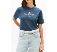 Tommy Hilfiger Varsity Crest Modern T-shirt Dark Night Navy Größe: M | Hemden Outlet | Damen | Schwarz