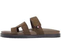 Tommy Hilfiger Verstellbare Premium-Wildleder-Sandale FM0FM05774 für Herren, flache Sandalen, Braun (Legacy Brown), 40