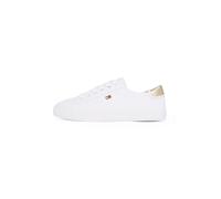 Tommy Hilfiger Damen Vulcanized Sneaker Canvas Lace Up Elegant, Weiß (White), 39