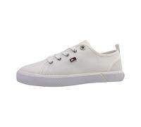 Tommy Hilfiger Damen Canvas Sneaker Schuhe, Weiß (White), 41
