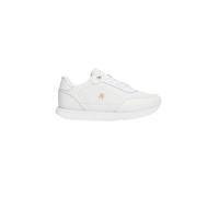 Plateausneaker TOMMY HILFIGER "ELEVATED ESSENT RUNNER MONOGRAM" Gr. 39, weiß (weiß, offwhite) Damen Schuhe (87031260-39) weiß, offwhite