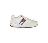 Sneaker TOMMY JEANS "TJM MODERN RUNNER" Gr. 42, weiß Herren Schuhe Schnürhalbschuhe mit seitlicher Logoflagge (89689053-42)