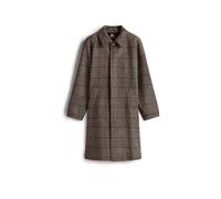 Tommy Hilfiger Relaxed Fit Wollmantel mit verdeckter Knopfleiste in Mittelbraun, Größe S