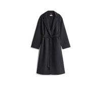 Wollmantel TOMMY HILFIGER "DF WOOL REG BELTED MIDI COAT", Damen, Gr. 38, grau (dunkelgrau heather), Web, Obermaterial: 60% Wolle, 40% Polyester, meliert, wadenlang, V-Ausschnitt, Mäntel, mit Wolle (64