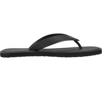 Zehentrenner TOMMY HILFIGER "TH SCANDI PREMIUM SUMMER SANDAL", Damen, Gr. 38, schwarz, Lederimitat, unifarben, Basic, Schuhe Zehentrenner, Strandschuh, Pool Slides, Dianette, Flat mit Logo-Emblem (678