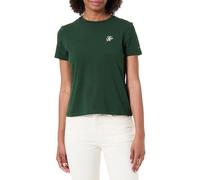 Tommy Hilfiger Women's TH Script REG C-NK SS Tee WW0WW47809 S/S T-Shirt, Green (National Forest), M, Grün (National Forest), M