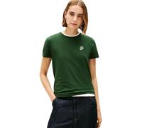 Tommy Hilfiger Women's TH Script REG C-NK SS Tee WW0WW47809 S/S T-Shirt, Green (National Forest), S, Grün (National Forest), S