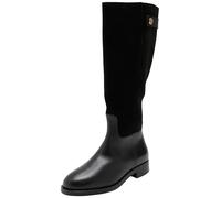 Tommy Hilfiger Women's Th Stud Leather Mix Long Boot Fw0fw08341 High, Black, 36 EU