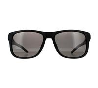 Tommy Hilfiger Wrap Mens Matte Schwarz Grau Polarisierte Sonnenbrille Einheitsgröße