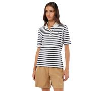 Tommy Hilfiger Damen Poloshirt Kurzarm Regular Fit, Mehrfarbig (Breton Ecru/Dark Night Navy STP), XS