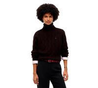 SOFT WOOL CABLE ROLL-NK LS SWT Chocolate - Gr. - S
