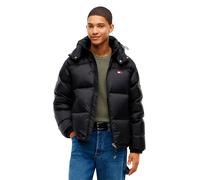 Steppjacke TOMMY JEANS "ALASKA DOWN PUFFER", Herren, Gr. 3XL, schwarz, Web, Obermaterial: 100% Polyester. Futter: 100% Polyester. Füllung: 90% Daunen, 10% Federn, unifarben, regular fit normal, Rundha