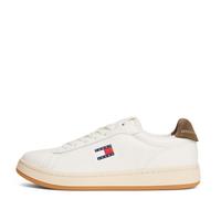 Plateausneaker TOMMY JEANS "ARCHIVE' 98", Damen, Gr. 39, ivory, braun, Nappaleder, Textil, sportlich, Schuhe, Freizeitschuh, Halbschuh, Schnürschuh, mit Logoaufnäher an der Zunge (79616140-39) ivory,