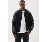 Tommy Jeans Regular Fit College-Jacke mit Woll-Anteil in Black, Größe M