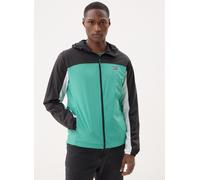 Outdoorjacke TOMMY JEANS "TJM OUTDOOR SHELL", Herren, Gr. M, bahama grün multi, Web, Obermaterial: 100% Nylon, colorblocking, regular fit normal, Rundhals, eingesetzt elastischer Bund, Jacken Outdoorj