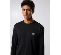 Langarmshirt TOMMY JEANS "TJM REG BADGE TEE LS EXT", Herren, Gr. S, schwarz, Single Jersey, Obermaterial: 100% Baumwolle, regular fit normal, Rundhals, Shirts Langarmshirt (29551145-S) schwarz