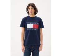 Tommy Jeans - Bekleidung Tjm Reg Big Flag Ss DM0DM22645 - Blau - Größe L