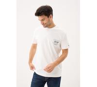 Tommy Jeans - Bekleidung Tjm Reg Sign Flag Ss - Weiß - Größe S