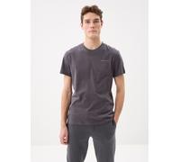 Tommy Jeans Herren T-Shirt Kurzarm Linear Chest Tee Slim Fit, Grau (Washed Black), M