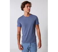 T-Shirt TOMMY JEANS "TJM XSLIM JASPE HTR TEE EXT", Herren, Gr. XXL, blau moment htr, Single Jersey, Obermaterial: 60% Baumwolle, 40% Polyester, unifarben, Basic, slim fit normal, Rundhals, Kurzarm ein